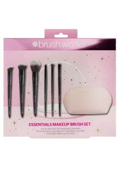Brushworks Pale Pink Essentials Makeup Brush Set