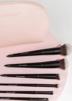Brushworks Pale Pink Essentials Makeup Brush Set