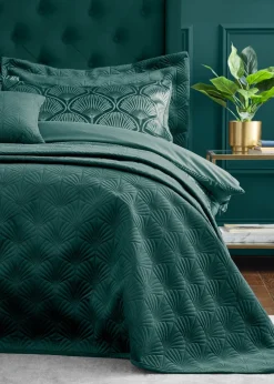 Catherine Lansfield Art Deco Pearl Quilted Bedspread (220x230cm)