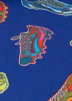 Catherine Lansfield Bright Blue Football Fitted Sheet