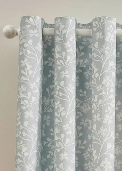 Catherine Lansfield Brooke Floral Lined Eyelet Curtains