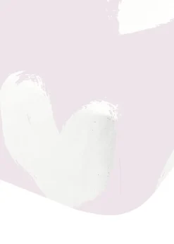 Catherine Lansfield Brushed Cotton Hearts Pink White Fitted Sheet