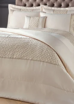 Catherine Lansfield Champagne Gold Deco Sequin 30x40cm Cushion