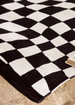 Catherine Lansfield Checkerboard Cotton Beach Towel