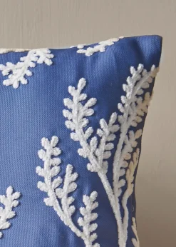Catherine Lansfield Coral Leaf Embroidered Cushion (30x50cm)