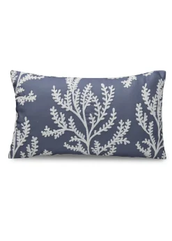 Catherine Lansfield Coral Leaf Embroidered Cushion (30x50cm)
