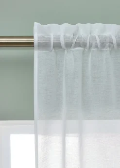 Catherine Lansfield Countryside Floral Slot Top Voile Curtain Panel