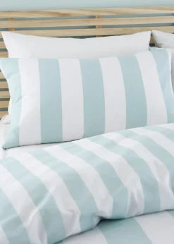 Catherine Lansfield Cove Stripe Reversible Duvet Cover Set