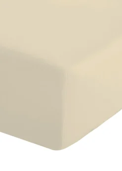 Catherine Lansfield Cream Easy Iron Percale Combed Fitted Sheet