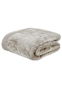 Catherine Lansfield Crushed Velvet Quilted Bedspread (220x220cm)