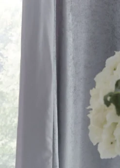 Catherine Lansfield Crushed Velvet Glamour Lined Eyelet Curtains