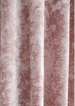 Catherine Lansfield Crushed Velvet Lined Eyelet Curtains