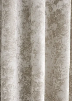 Catherine Lansfield Crushed Velvet Lined Eyelet Curtains