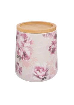 Catherine Lansfield Dramatic Floral Pink Ceramic Storage Jar