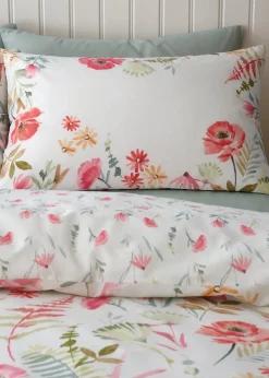 Catherine Lansfield Ella Poppy Reversible Duvet Cover Set
