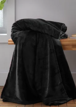 Catherine Lansfield Extra Large Raschel Velvet Touch Blanket Throw (200x240cm)