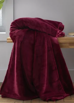 Catherine Lansfield Extra Large Raschel Velvet Touch Blanket Throw (200x240cm)