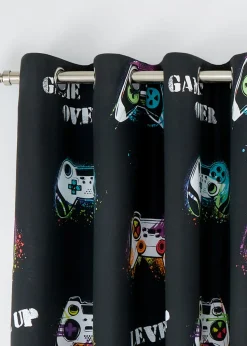 Catherine Lansfield Game Over Reversible Eyelet Curtains