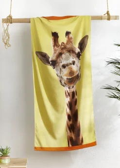 Catherine Lansfield Giraffe Cotton Beach Towel