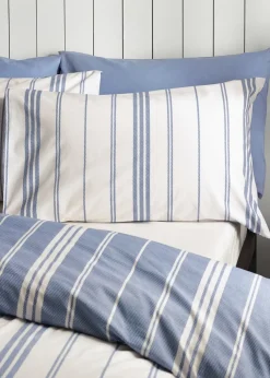 Catherine Lansfield Harbour Stripe Reversible Duvet Cover Set