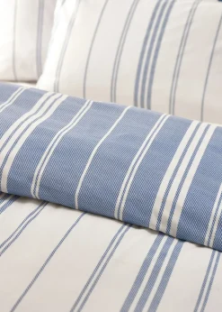 Catherine Lansfield Harbour Stripe Reversible Duvet Cover Set