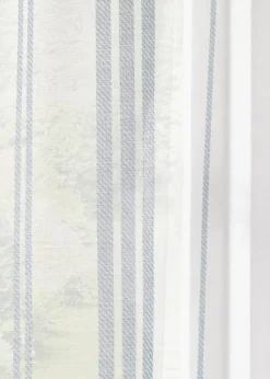 Catherine Lansfield Harbour Stripe  lot Top Voile Curtain Panel