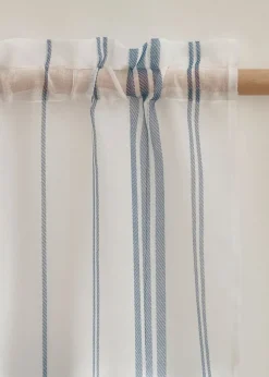 Catherine Lansfield Harbour Stripe  lot Top Voile Curtain Panel