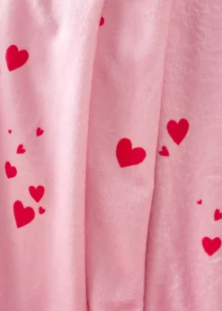Catherine Lansfield Heart Cosy Fleece Oversized 200x240cm Blanket Throw