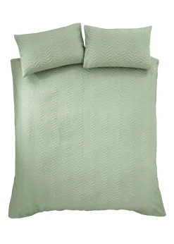 Catherine Lansfield Heatset Wave Duvet Cover Set