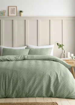 Catherine Lansfield Heatset Wave Duvet Cover Set