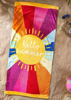 Catherine Lansfield Hello Summer Cotton Beach Towel