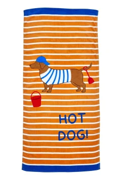 Catherine Lansfield Hot Dog Cotton Beach Towel