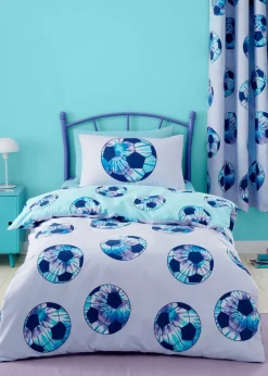 Catherine Lansfield Kids Tie Dye Football Reversible Duvet Cover Set