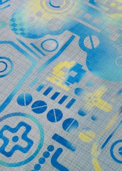 Catherine Lansfield Kids Gamer So Soft Grey Blue Fitted Sheet