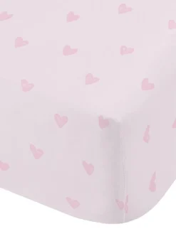 Catherine Lansfield Kids Soft Cloud Hearts Pink Fitted Sheet