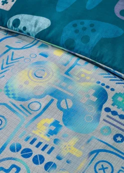 Catherine Lansfield Kids Gamer So Soft Grey Blue Duvet Cover Set