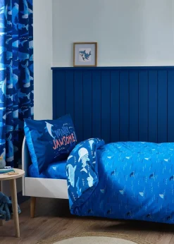 Catherine Lansfield Kids Blue Jawsome Shark Reversible Duvet Cover Set
