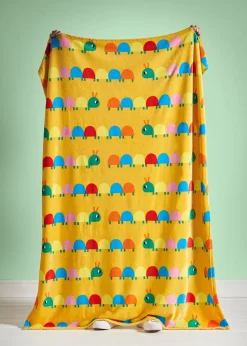 Catherine Lansfield Kids Curious Caterpillar Cosy Fleece Yellow Blanket Throw