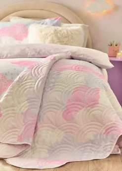 Catherine Lansfield Kids Soft Cloud Pink Pastel Bedspread (150x200cm)