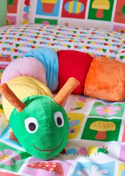 Catherine Lansfield Kids Bright Charlee Caterpillar 3D Shaped Cushion