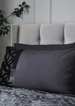 Catherine Lansfield Lattice Cut Velvet Duvet Cover Set