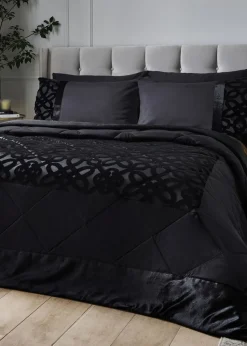 Catherine Lansfield Lattice Cut Velvet Quilted Bedspread (220x230cm)