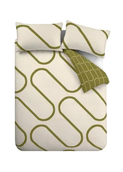 Catherine Lansfield Linear Curve Geometric Reversible Duvet Cover Set