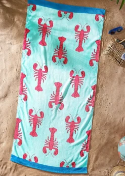 Catherine Lansfield Lobster Cotton Beach Towel