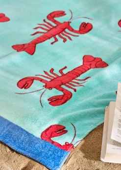 Catherine Lansfield Lobster Cotton Beach Towel