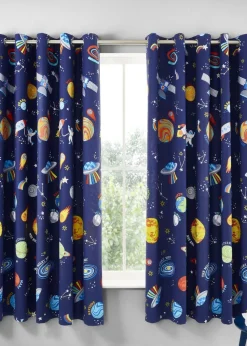 Catherine Lansfield Lost In Space Fully Reversible Curtains