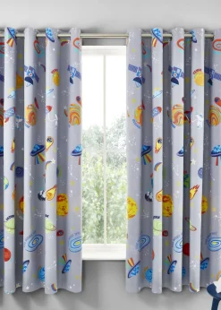 Catherine Lansfield Lost In Space Fully Reversible Curtains
