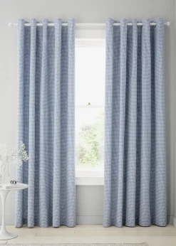 Catherine Lansfield Lucie Floral Frill Fully Reversible Eyelet Curtains