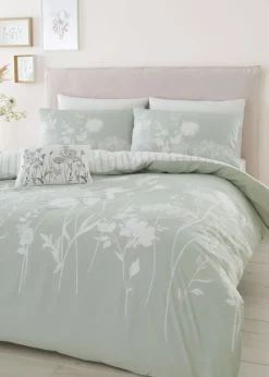 Catherine Lansfield Meadowsweet Floral Reversible Duvet Cover Set