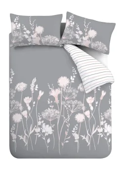 Catherine Lansfield Meadowsweet Floral Reversible Duvet Cover Set